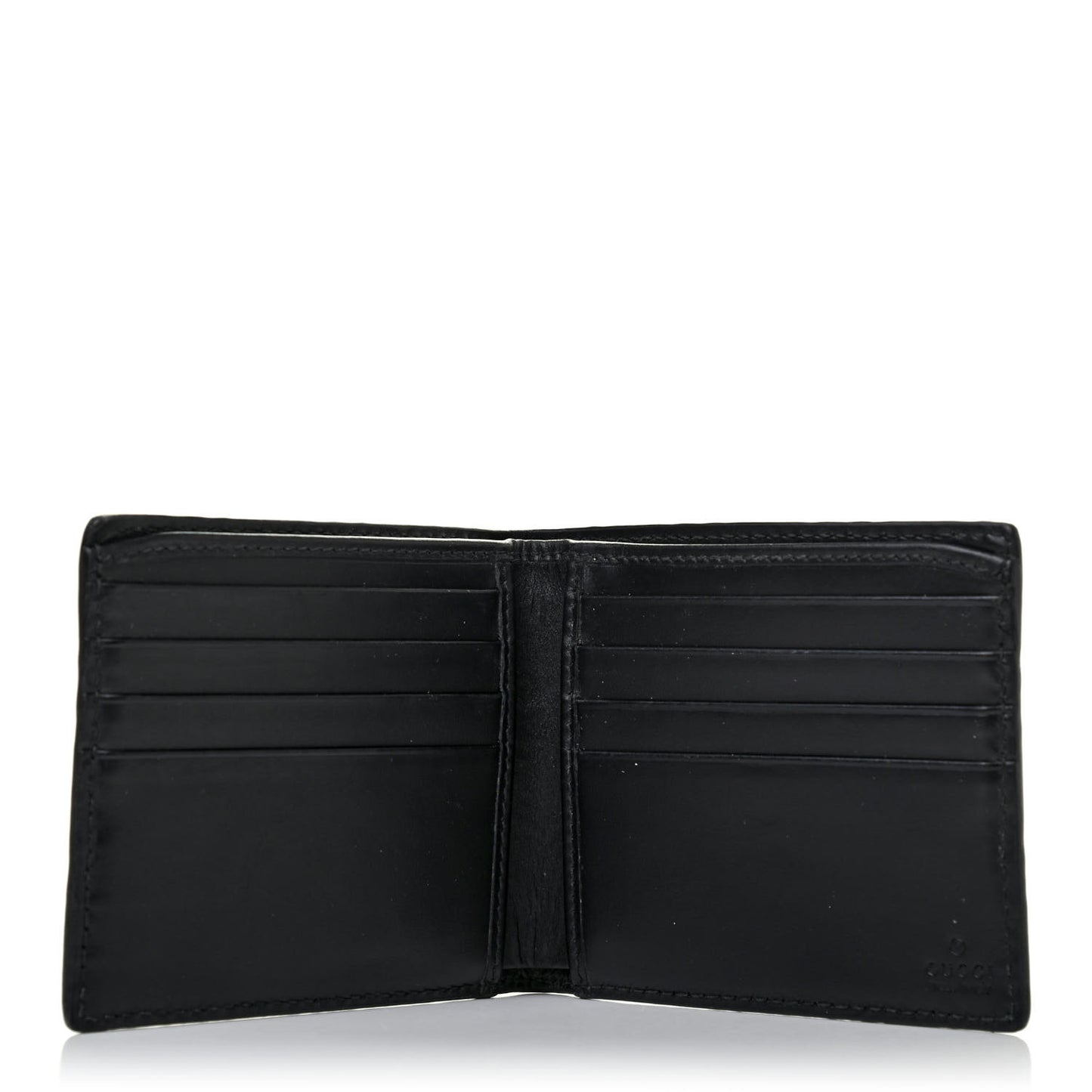 Guccissima Signature Web New Web Bi-Fold Wallet Black