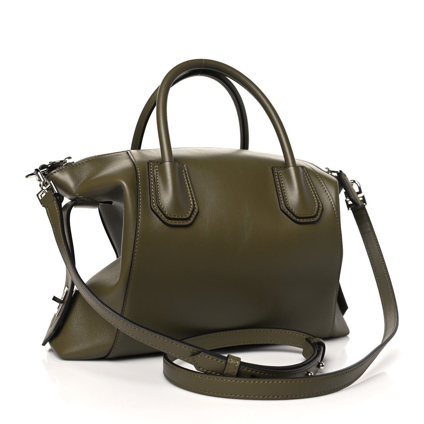 Smooth Calfskin Small Soft Antigona Dark Khaki