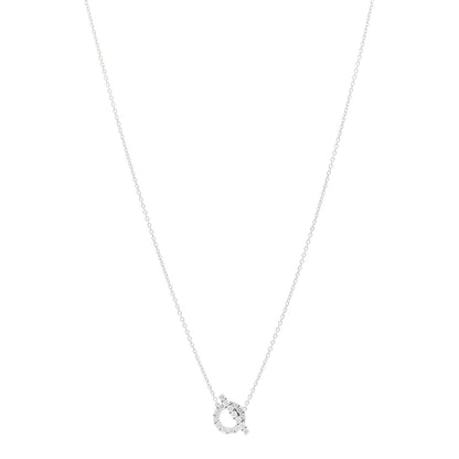 Hermes 18K White Gold Diamond Finesse Pendant Necklace 1 of 6