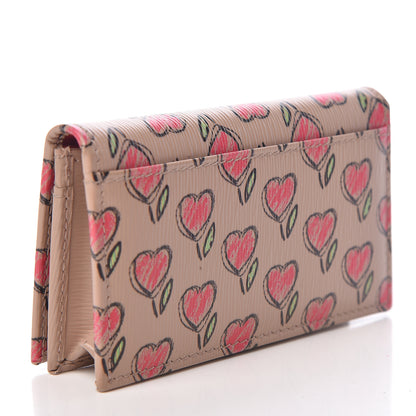 Prada Vitello Move Love Print Card Holder Cipria 3 of 8