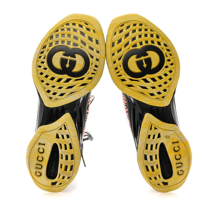 Gucci Technical Knit Fabric Waves Mens Gucci Run Sneakers 10.5 Black Multicolor 5 of 9