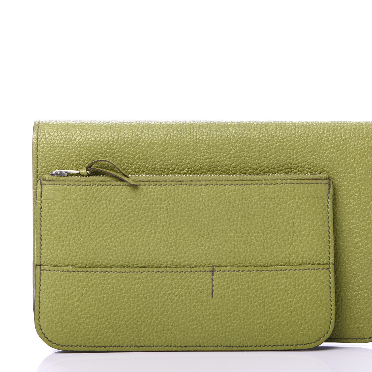 Hermes Togo Dogon Duo Wallet Vert Anis 10 of 12