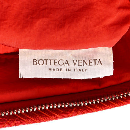Bottega Veneta Econyl Jacquard Nylon Intreccio Zip Pouch Clutch Tomato 7 of 8