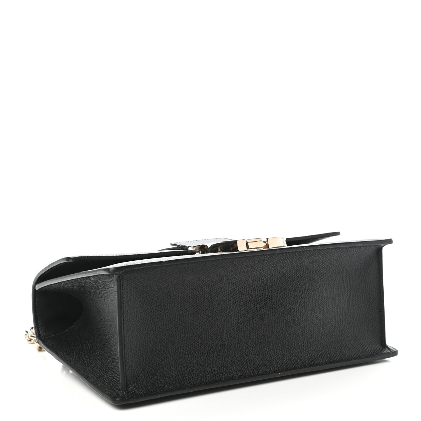 Grained Calfskin Embossed 30 Montaigne Chain Flap Bag Black