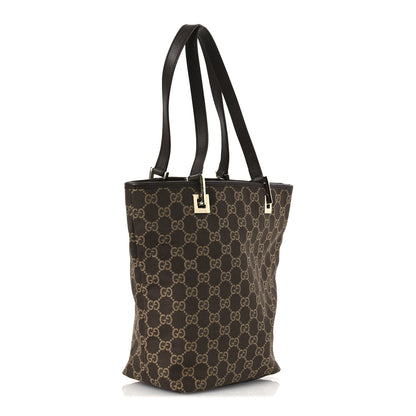 Gucci Monogram Small Bucket Tote Brown 3 of 14