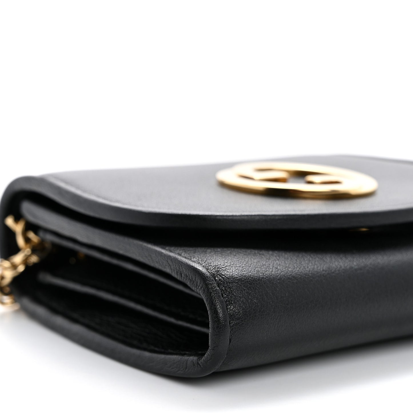 Roxy Calfskin Medium Blondie Chain Wallet Black