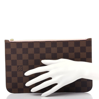 Louis Vuitton Damier Ebene Neverfull MM GM Pochette Rose Ballerine 2 of 7