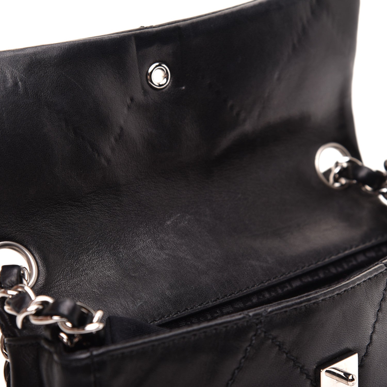 Chanel Lambskin Diamond Stitched Mini Flap Black 11 of 11