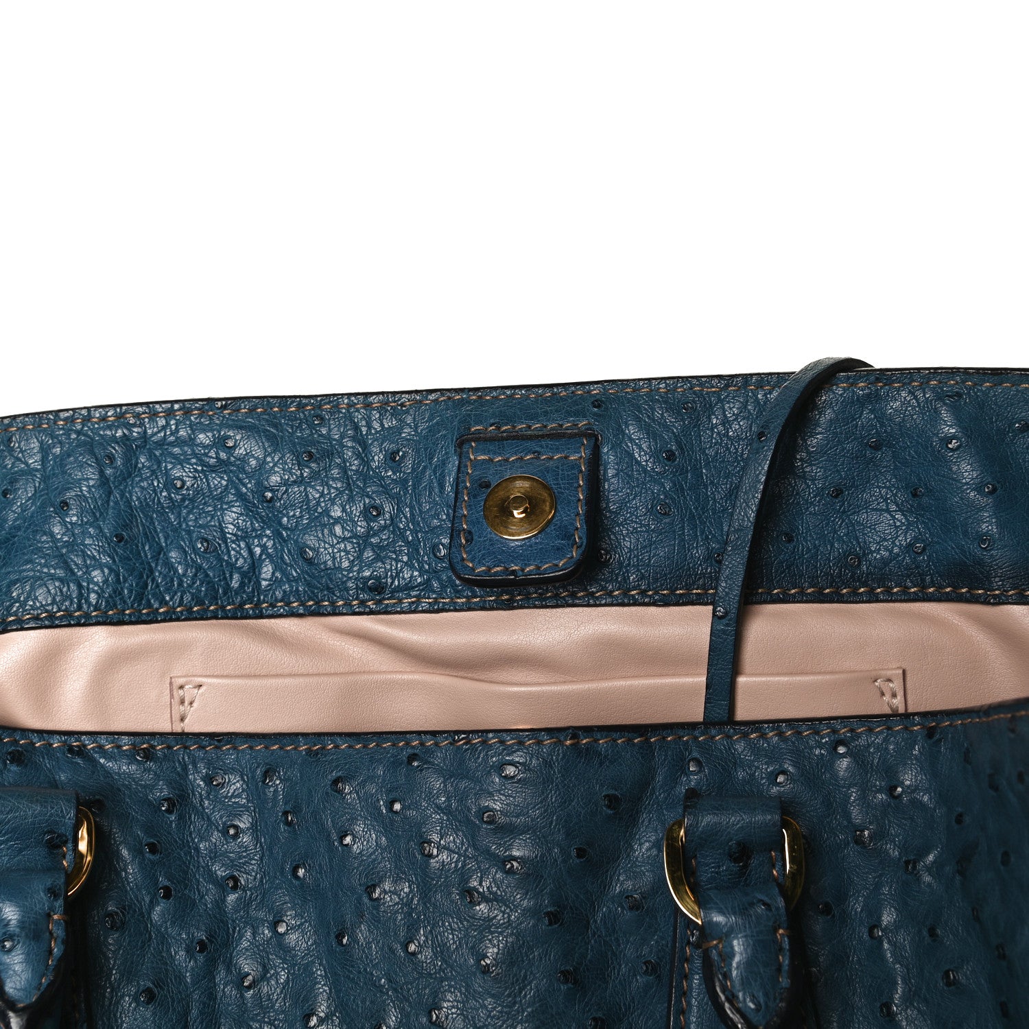 Prada Ostrich Executive Tote Cobalto 18 of 18