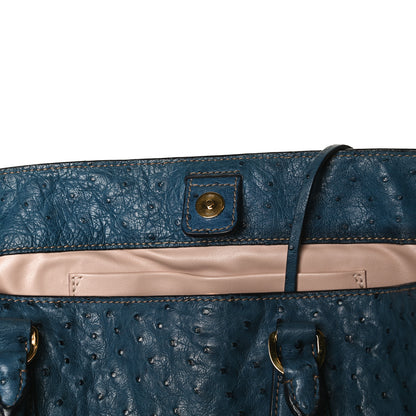 Prada Ostrich Executive Tote Cobalto 18 of 18