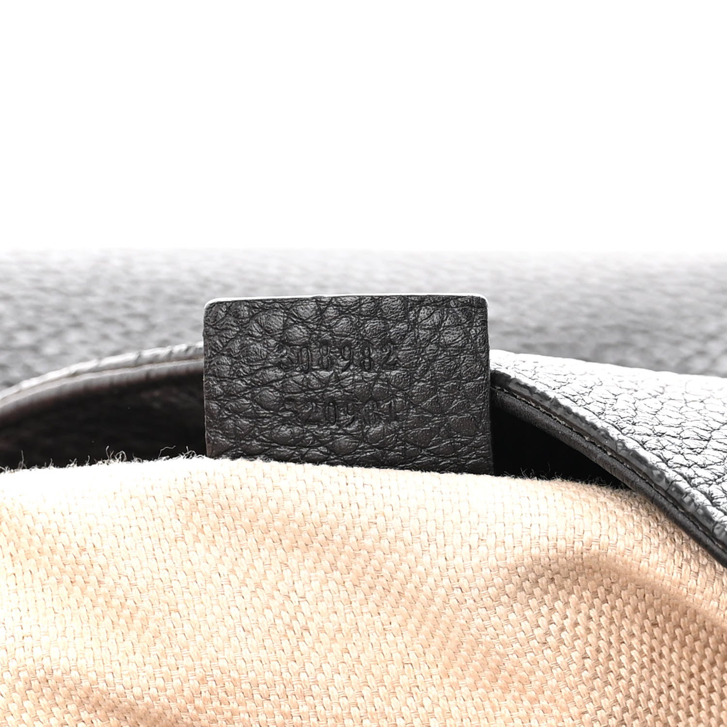 Gucci Pebbled Calfskin Studded Medium Soho Chain Shoulder Bag Black 7 of 19