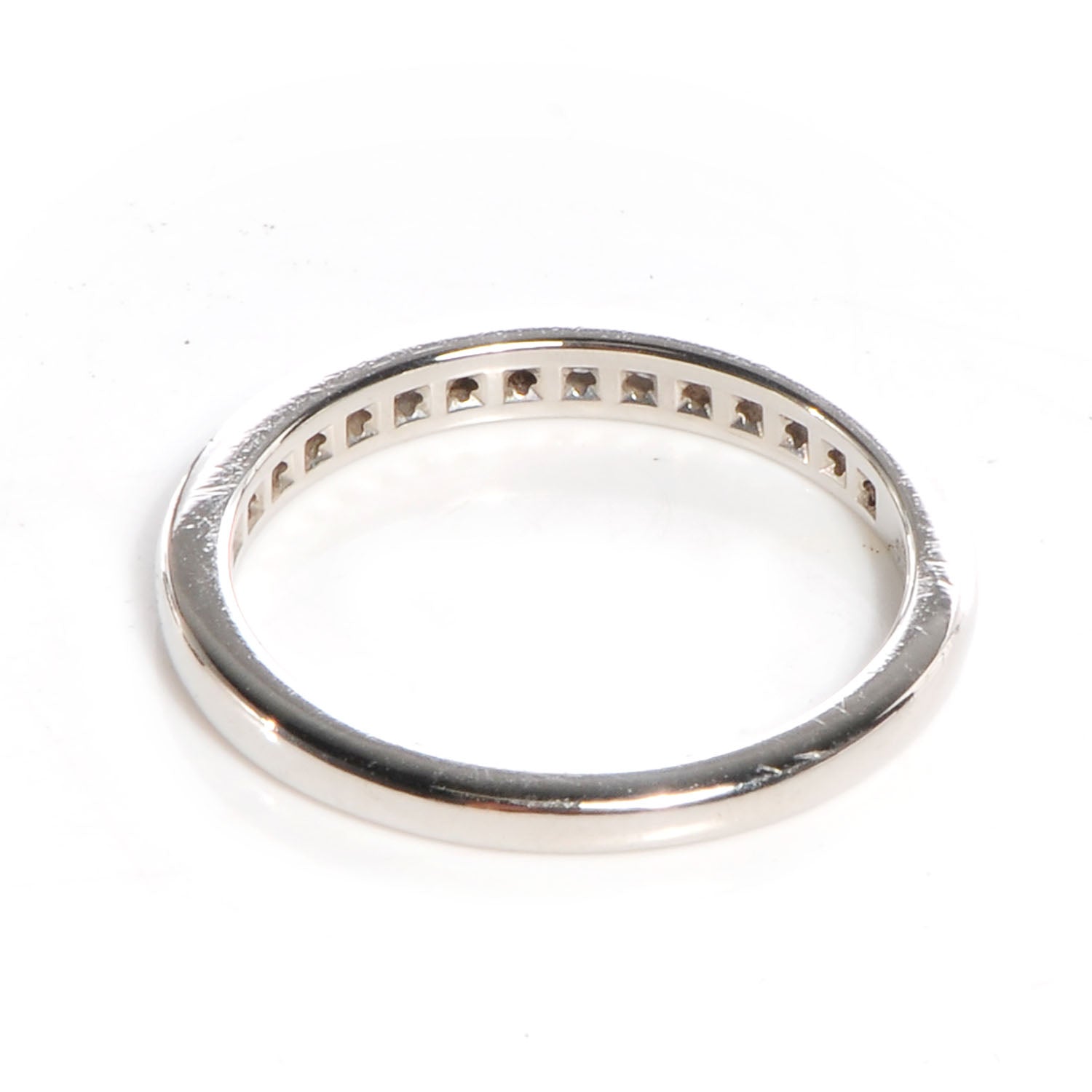 Tiffany Platinum Diamond 2mm Wedding Band Ring 4.5 3 of 6