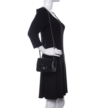 Chanel Patent Calfskin Sparkle Quilted Mini Square Flap Black 2 of 14