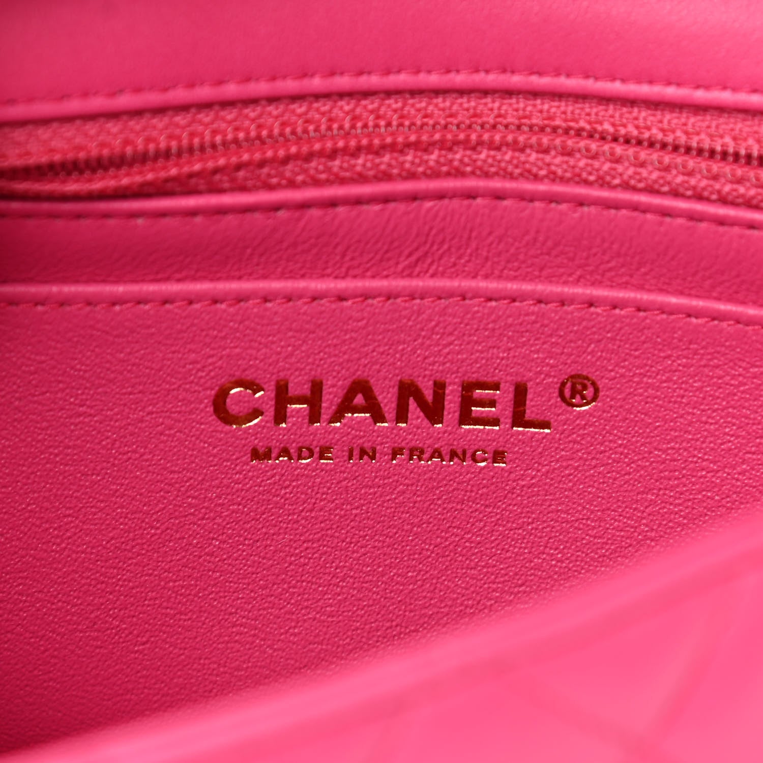 Chanel Lambskin Quilted Mini Rectangular Flap Fuchsia 9 of 20