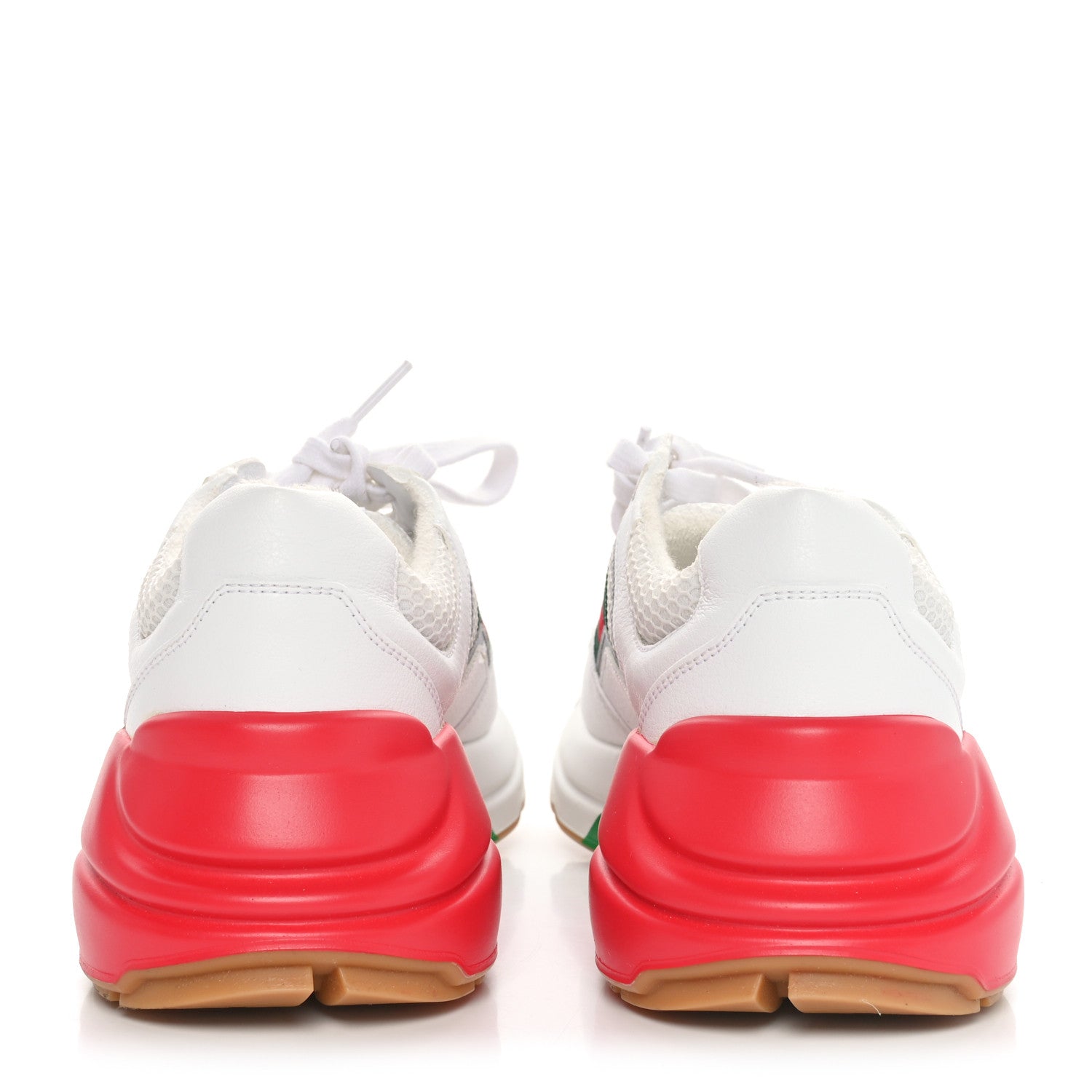 Gucci Lavaredo Eco Fabric Mesh Web Womens Rhyton Reflective Sneakers 37 Great White Water Rose Silver 4 of 9