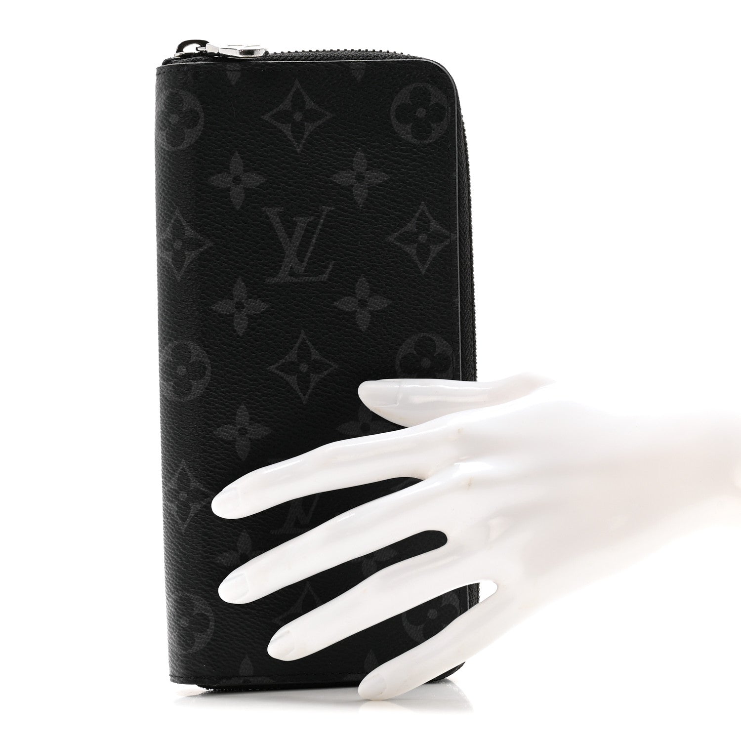 Louis Vuitton Monogram Eclipse Vertical Zippy Wallet 2 of 9