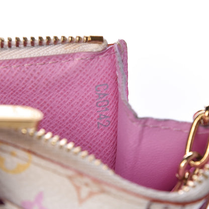 Louis Vuitton Monogram Multicolor Key Pouch White Litchi 7 of 11