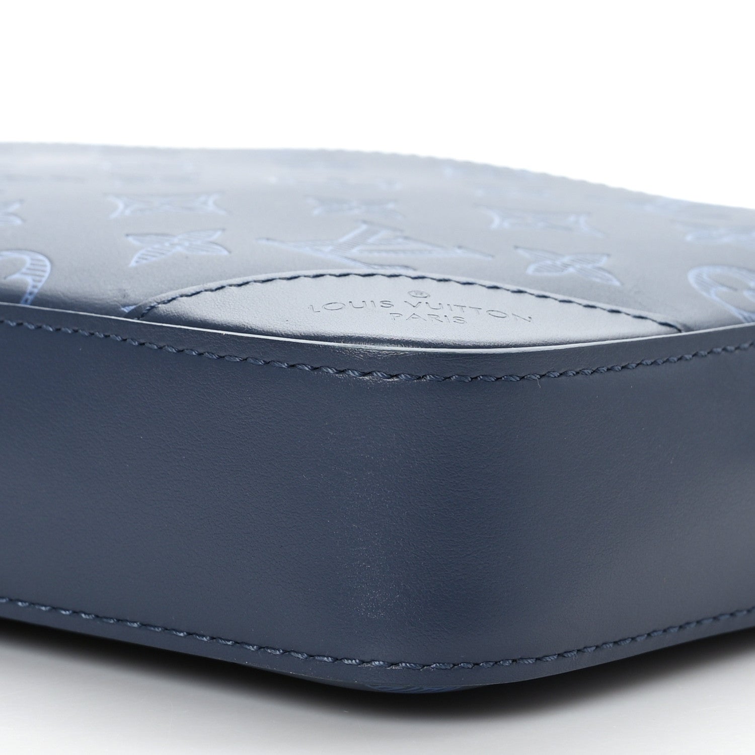 Louis Vuitton Calfskin Monogram Shadow Duo Messenger Navy Blue 8 of 8