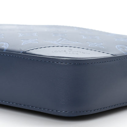 Louis Vuitton Calfskin Monogram Shadow Duo Messenger Navy Blue 8 of 8