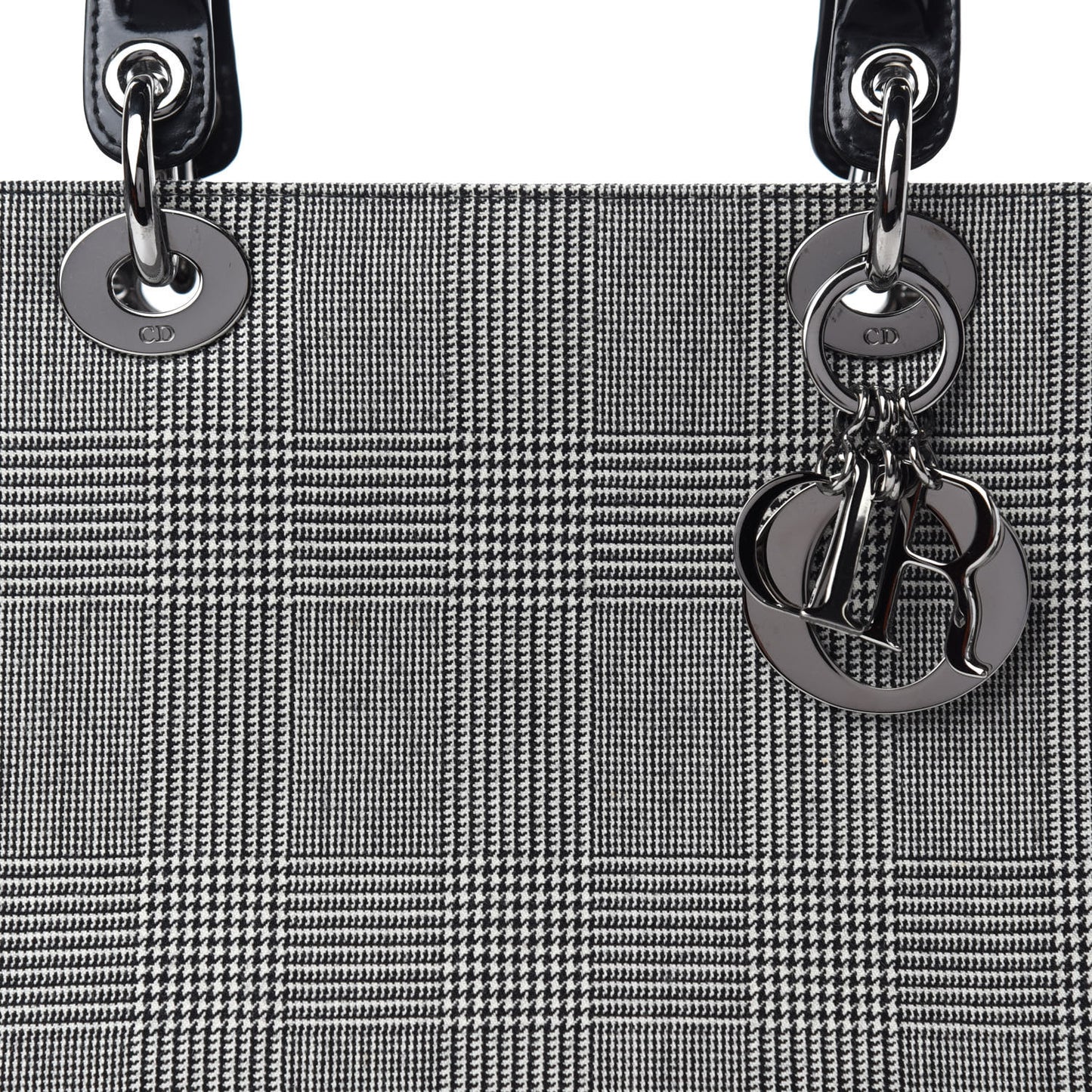 Patent Canvas Medium Lady Dior Black