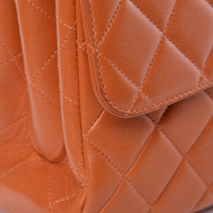 Chanel Lambskin Quilted Medium Double Sided Flap Orange 13 of 18
