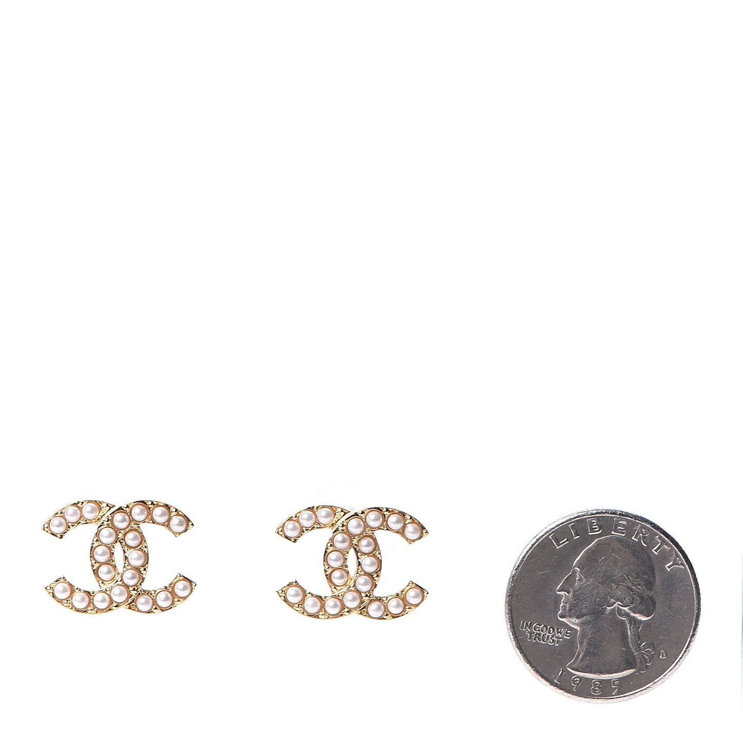 Pearl CC Earrings Gold