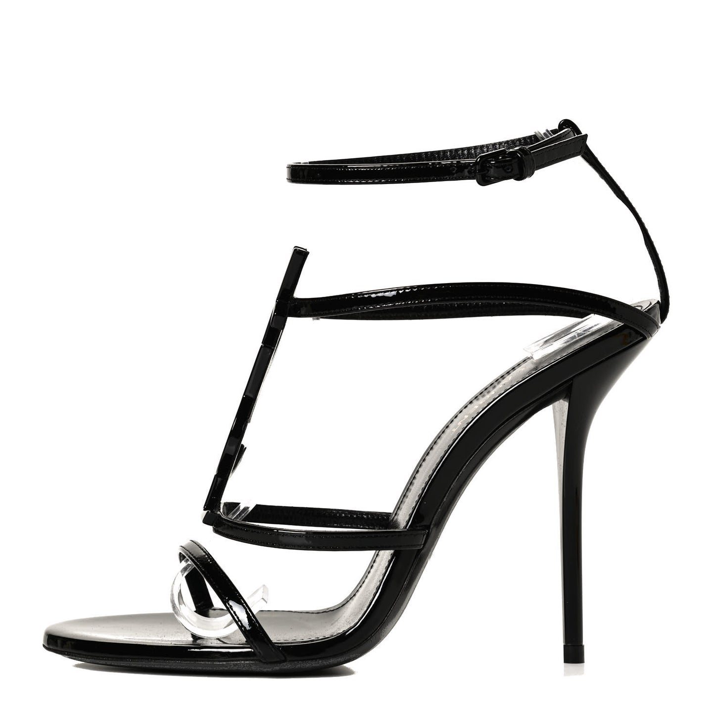 Patent Cassandra 100 Ankle Strap Sandals 38 Black