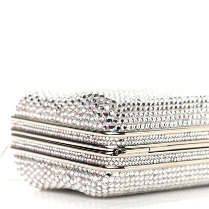 Judith Leiber Swarovski Crystal Minaudiere Clutch Silver 6 of 7