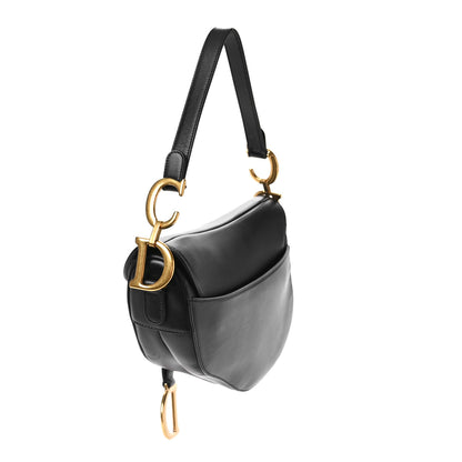 Christian Dior Calfskin Saddle Bag Black 3 of 10