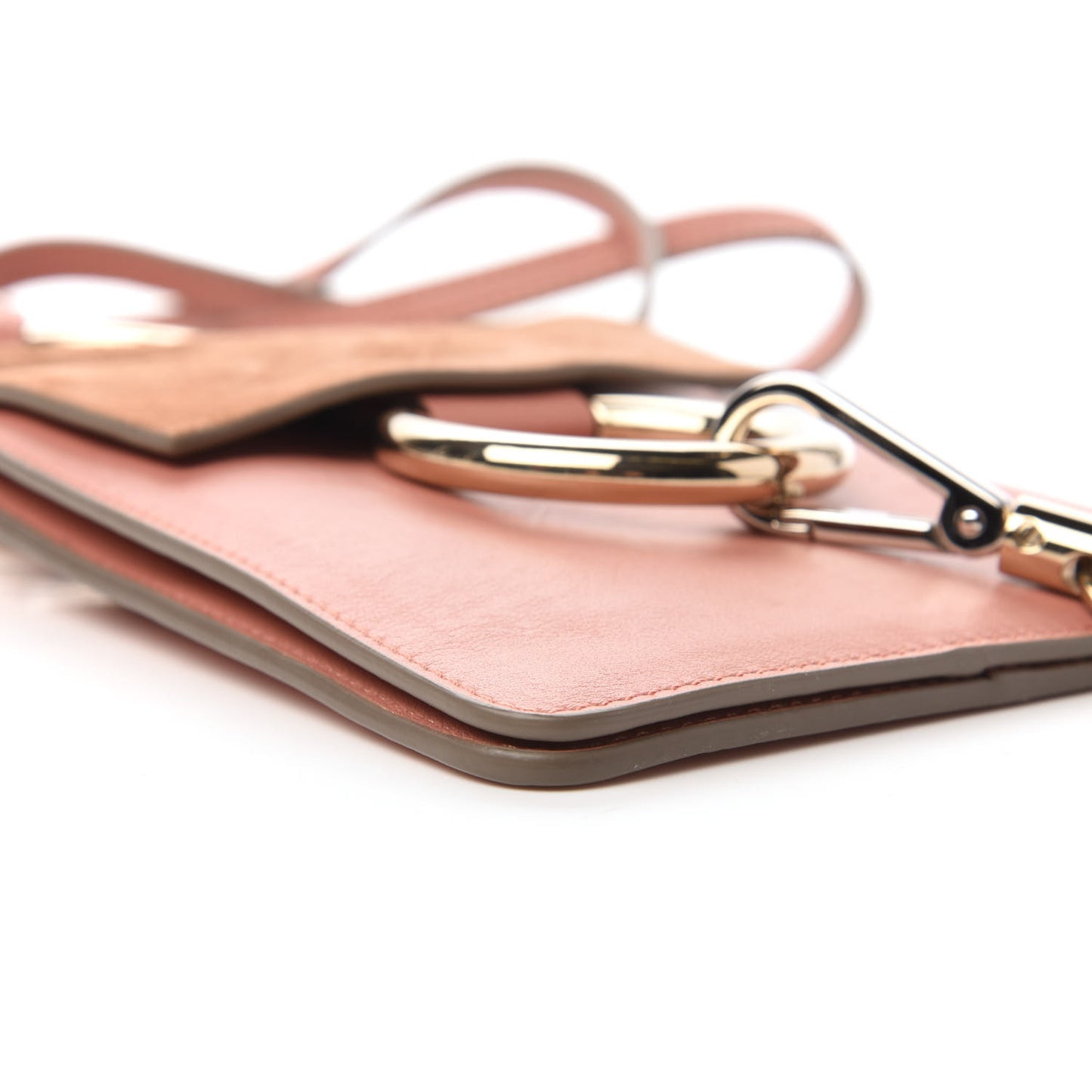 Suede Calfskin Mini Faye Bracelet Bag Ideal Blush