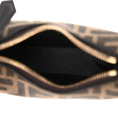 Fendi Fabric Jacquard FF 1974 Nano Fendigraphy Hobo Charm Tobacco Moro 5 of 11