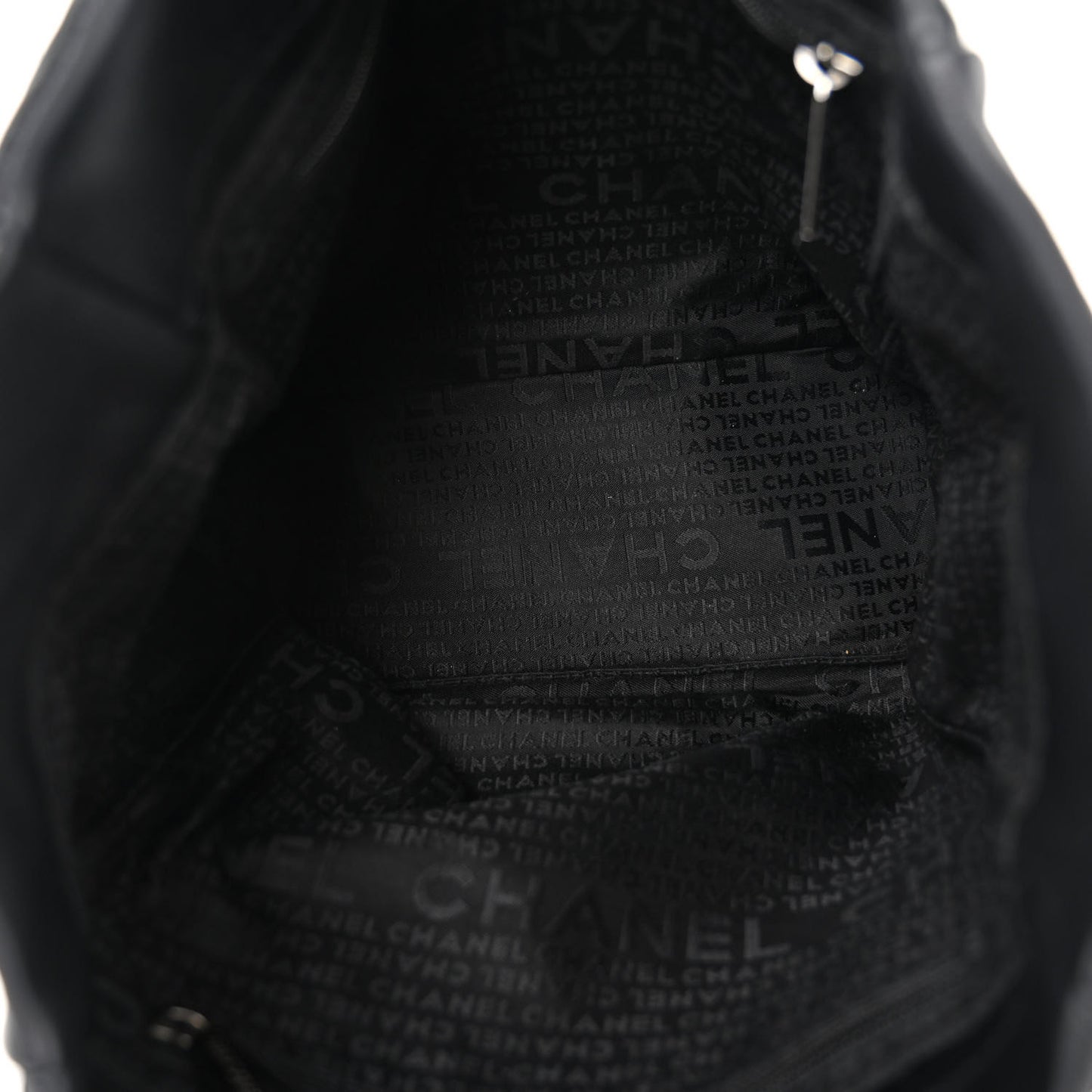 Lambskin Square Stitched Tote Black