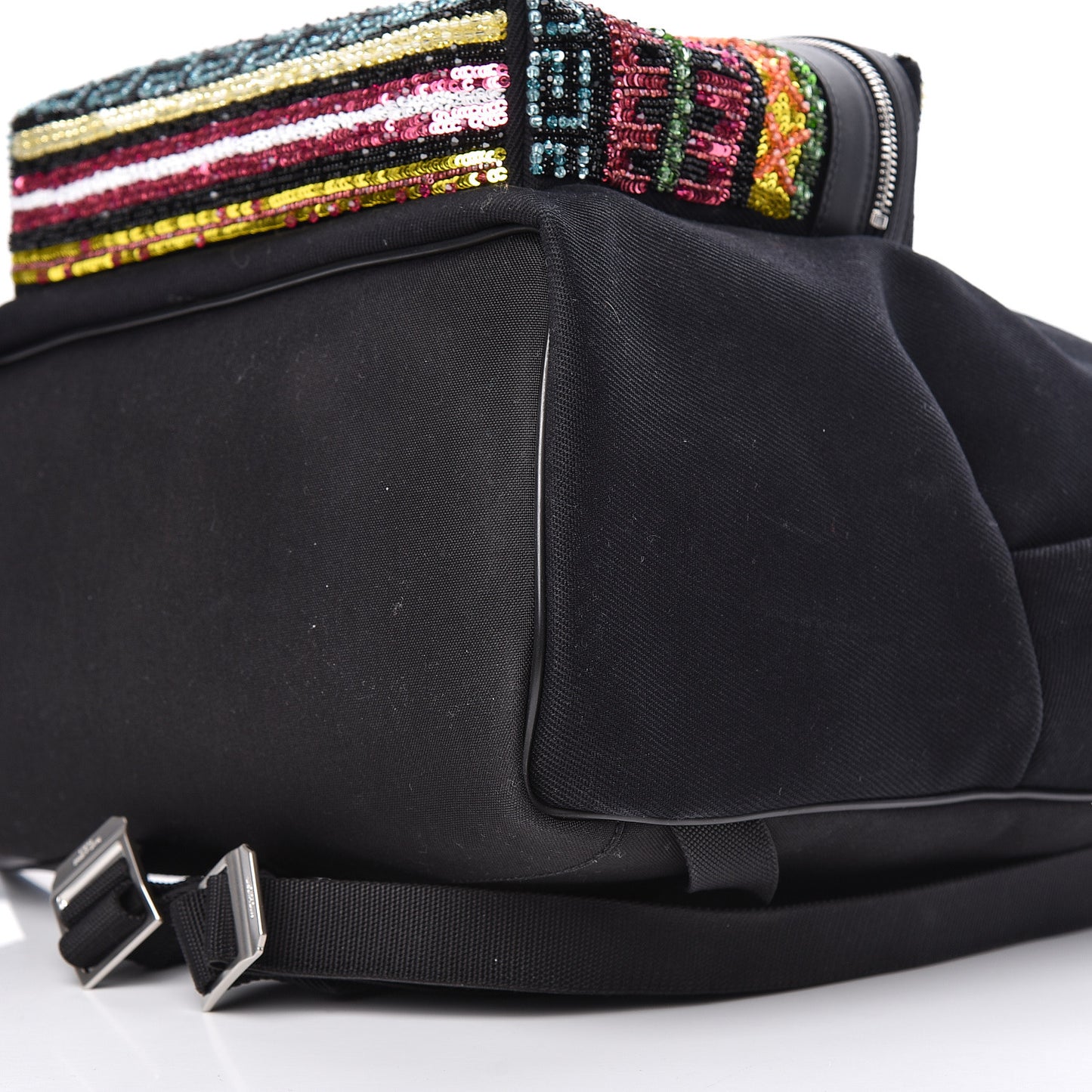 Canvas Sequins City Backpack Black