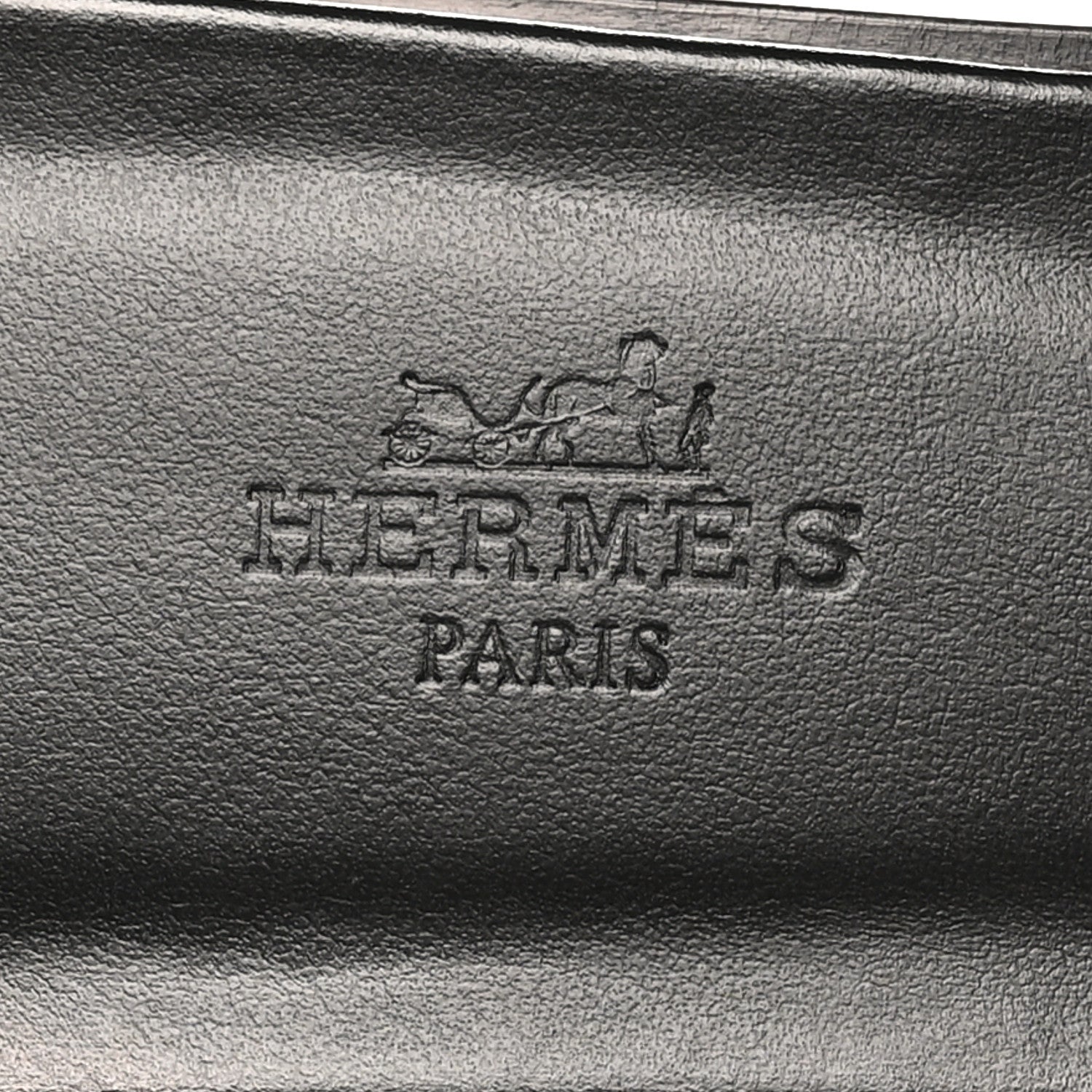 Hermes Box Calfskin Oran Sandals 39.5 Black 7 of 9