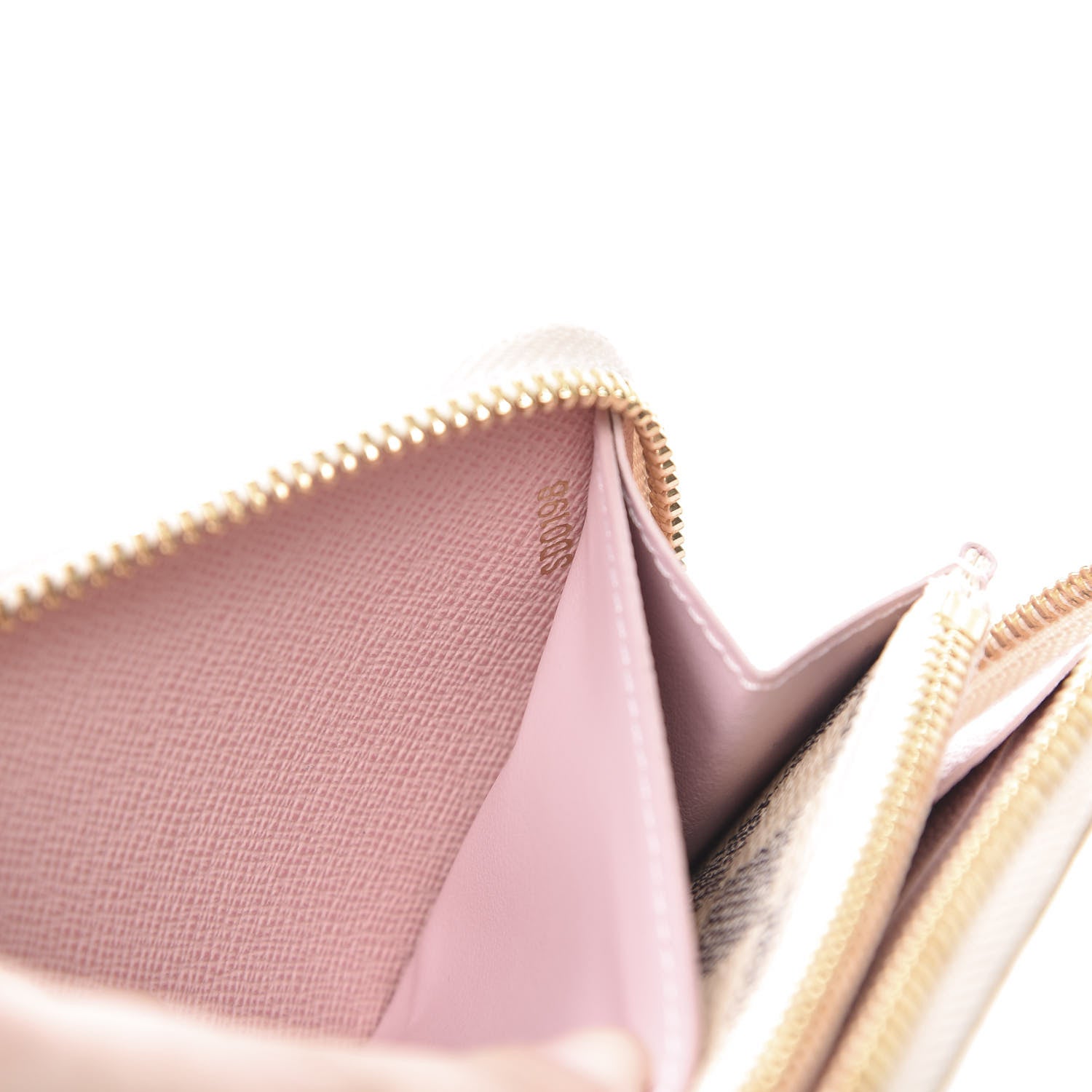 Louis Vuitton Damier Azur Clemence Wallet Rose Ballerine 7 of 11