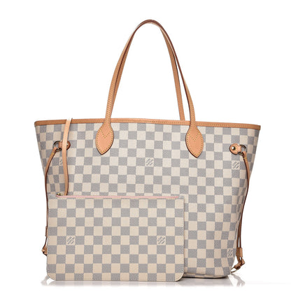 Louis Vuitton Damier Azur Neo Neverfull MM Rose Ballerine 1 of 10