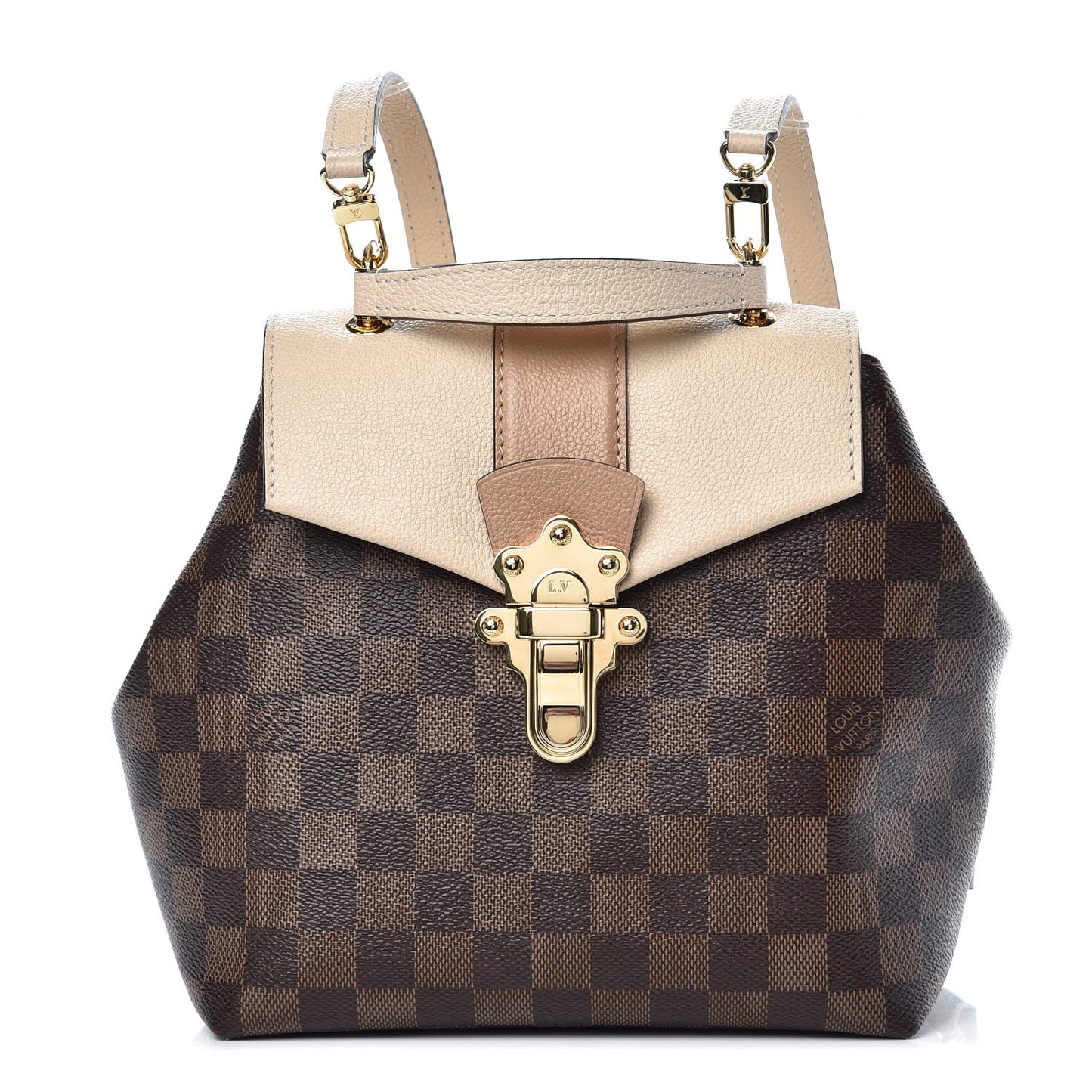 Damier Ebene Clapton Backpack Creme