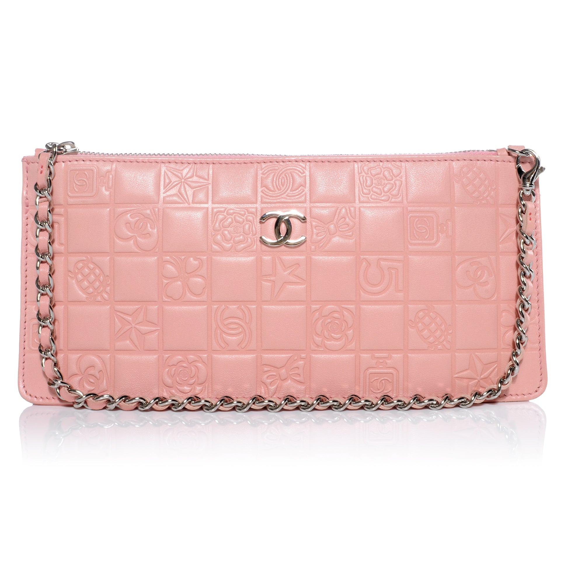 Chanel Lambskin Precious Symbols Pochette Pink 1 of 8