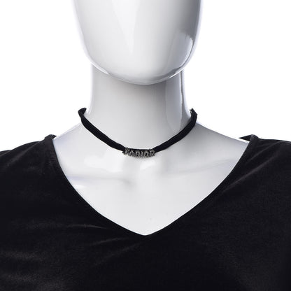 Christian Dior Velvet Crystal J’Adior Choker Necklace Black 2 of 4