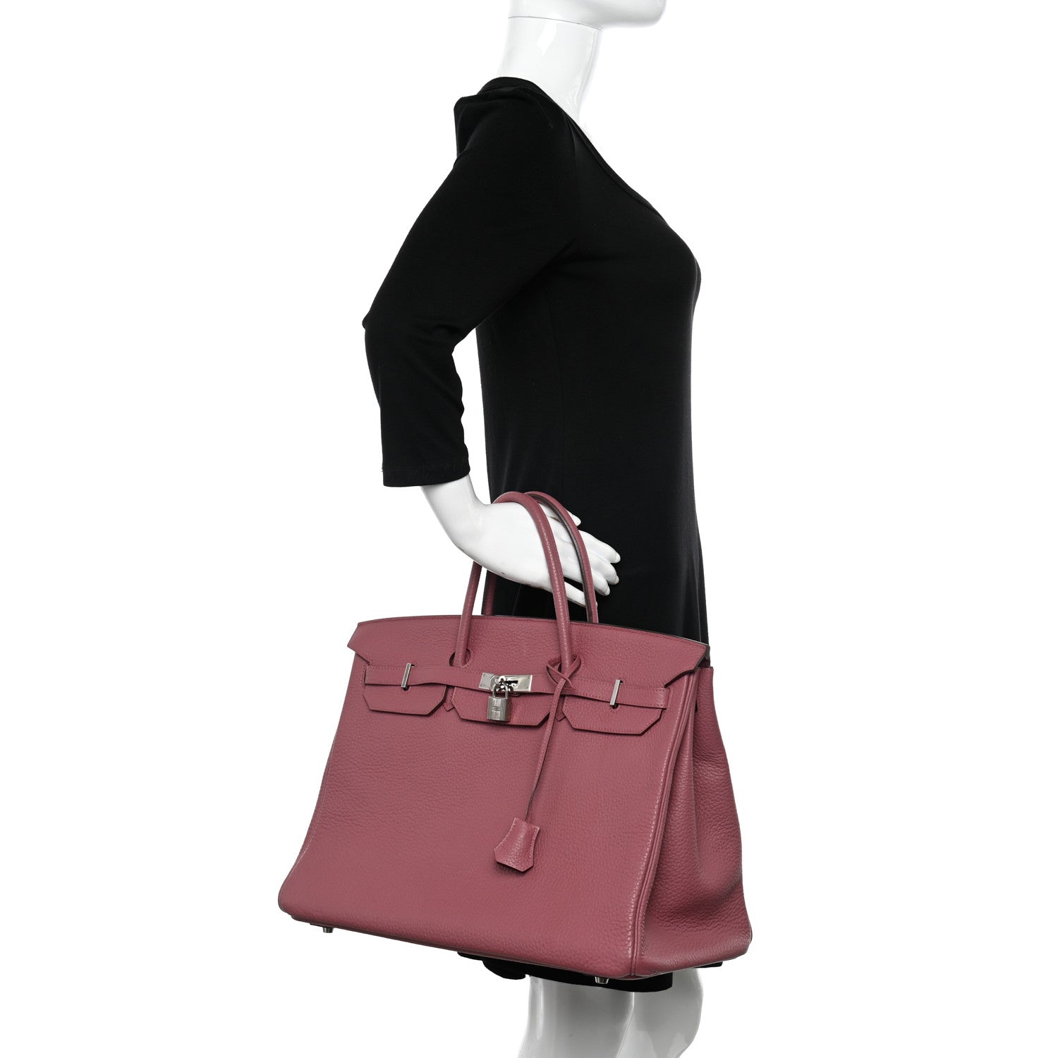 Hermes Taurillon Clemence BIRKIN 40 Bois de Rose 2 of 12