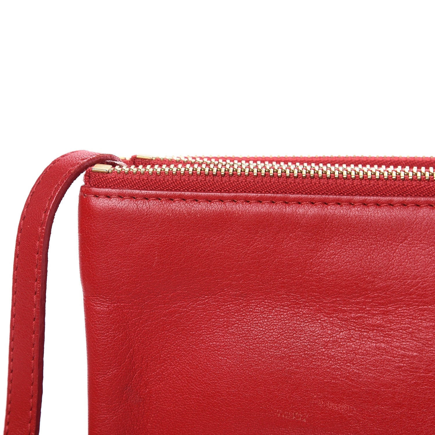 Celine Lambskin Small Trio Crossbody Bag Red 15 of 18