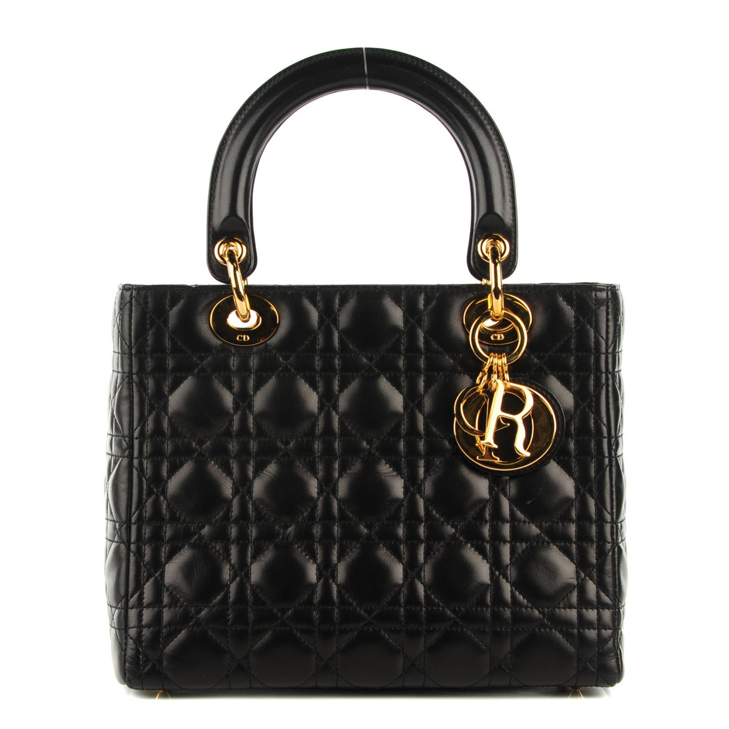 Lambskin Cannage Medium Lady Dior Black