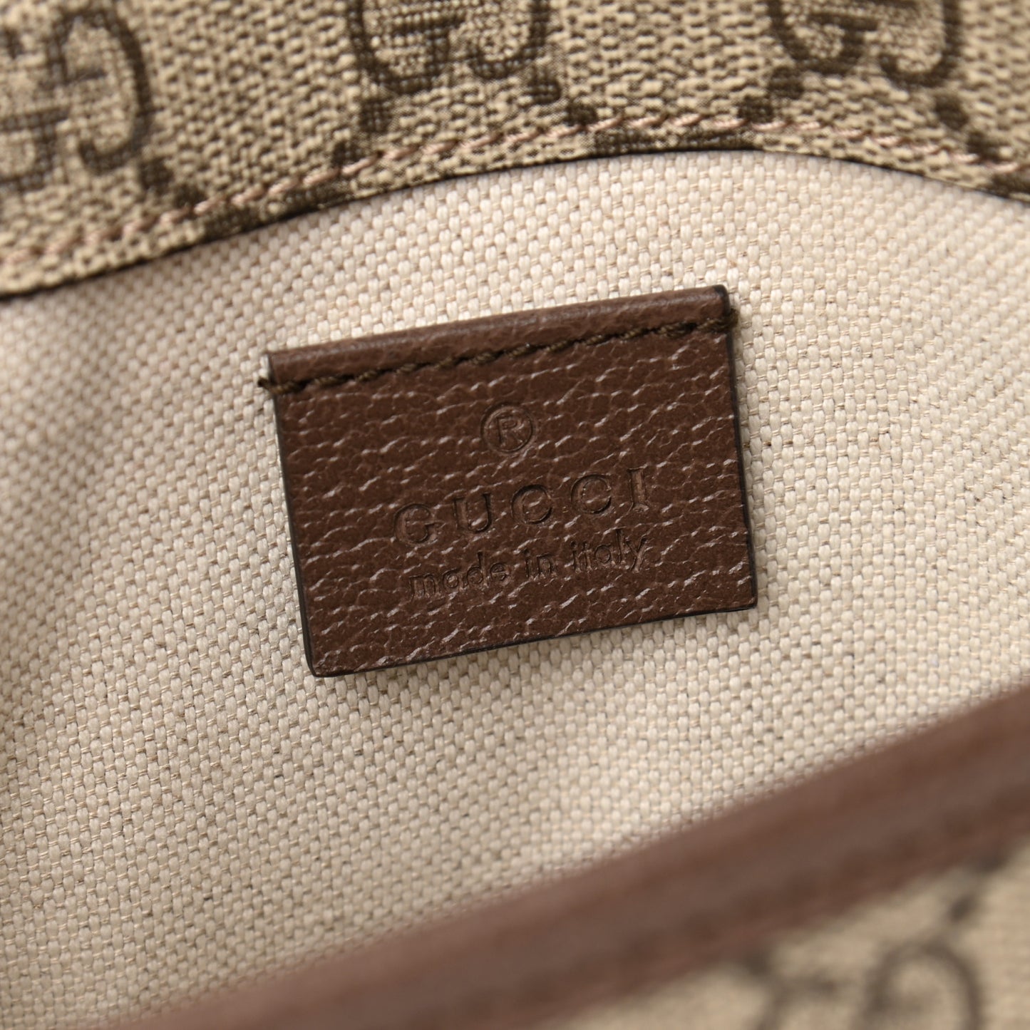 GG Supreme Monogram Neo Vintage Web Belt Bag Brown