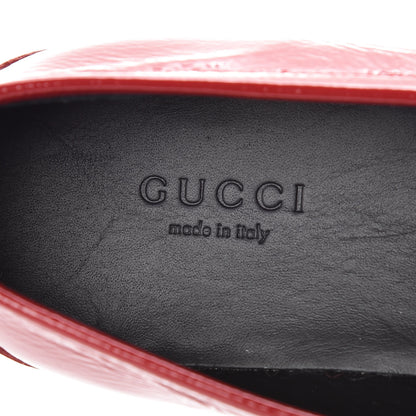 Gucci Naplack Patent Horsebit Banks Loafers 36.5 Red 8 of 12