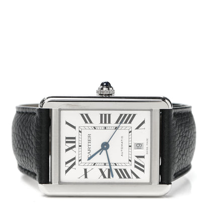 Cartier Stainless Steel Calfskin 31mm Tank Solo Automatic Watch 2 of 4