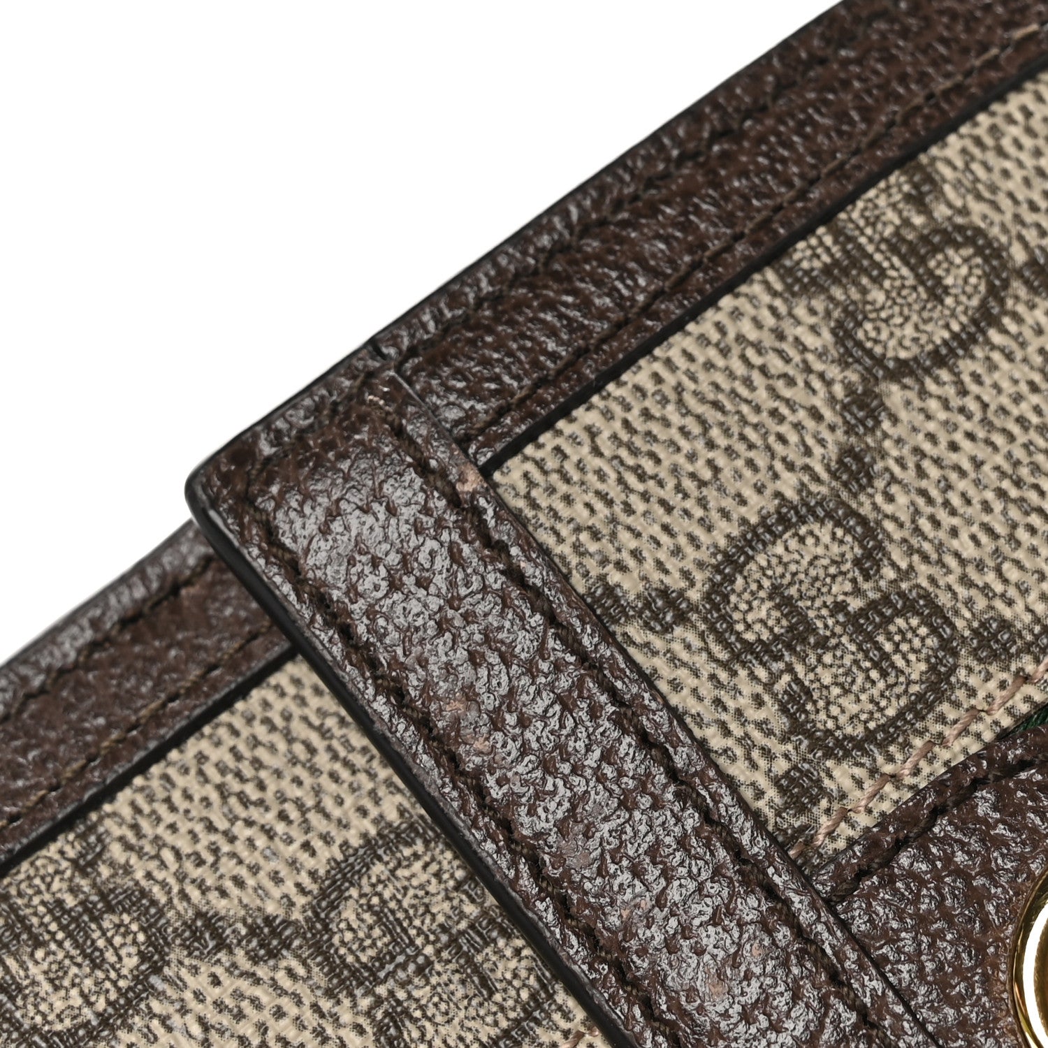 Gucci GG Supreme Monogram Web Ophidia French Flap Wallet Beige New Acero 8 of 10
