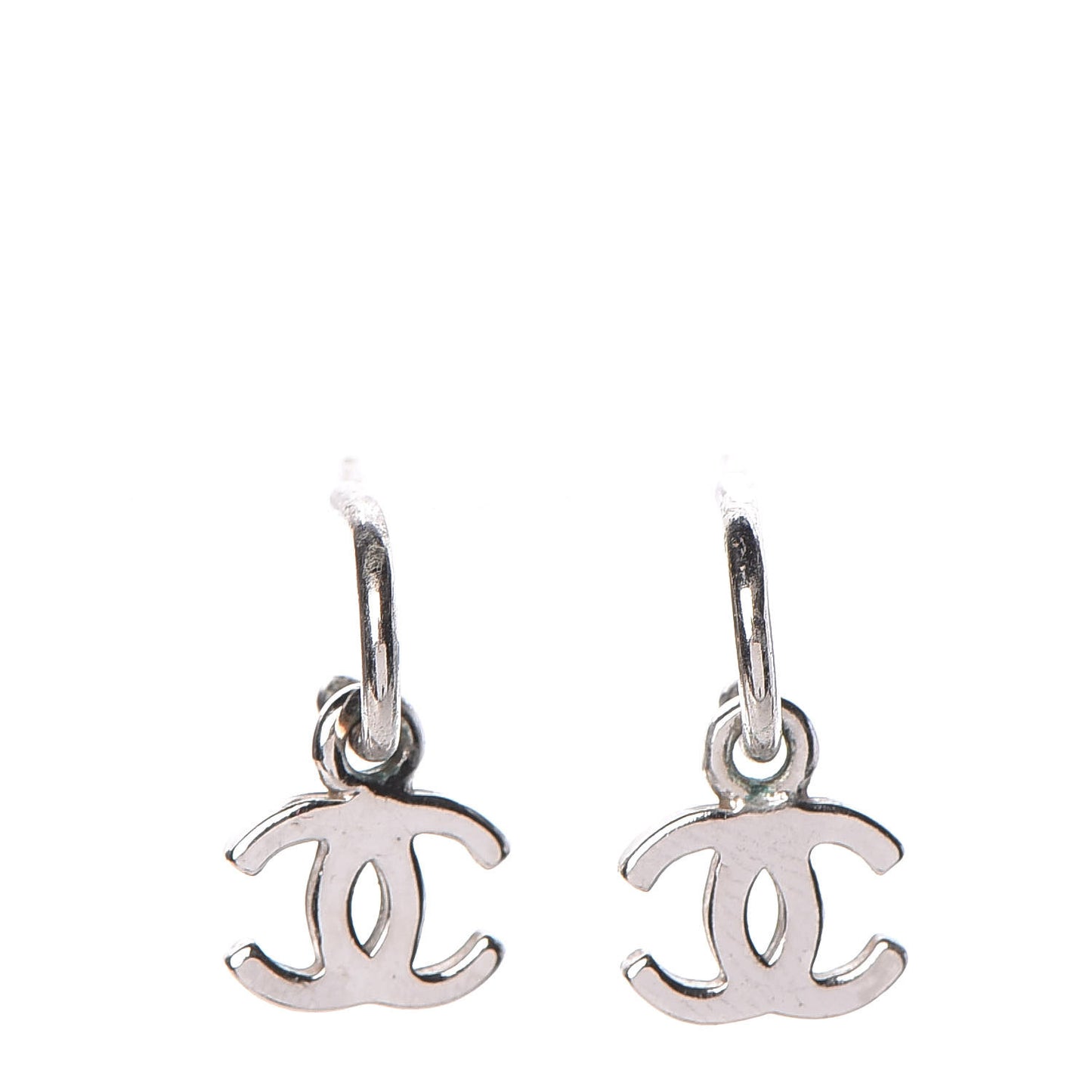 Ruthenium CC Drop Earrings Silver