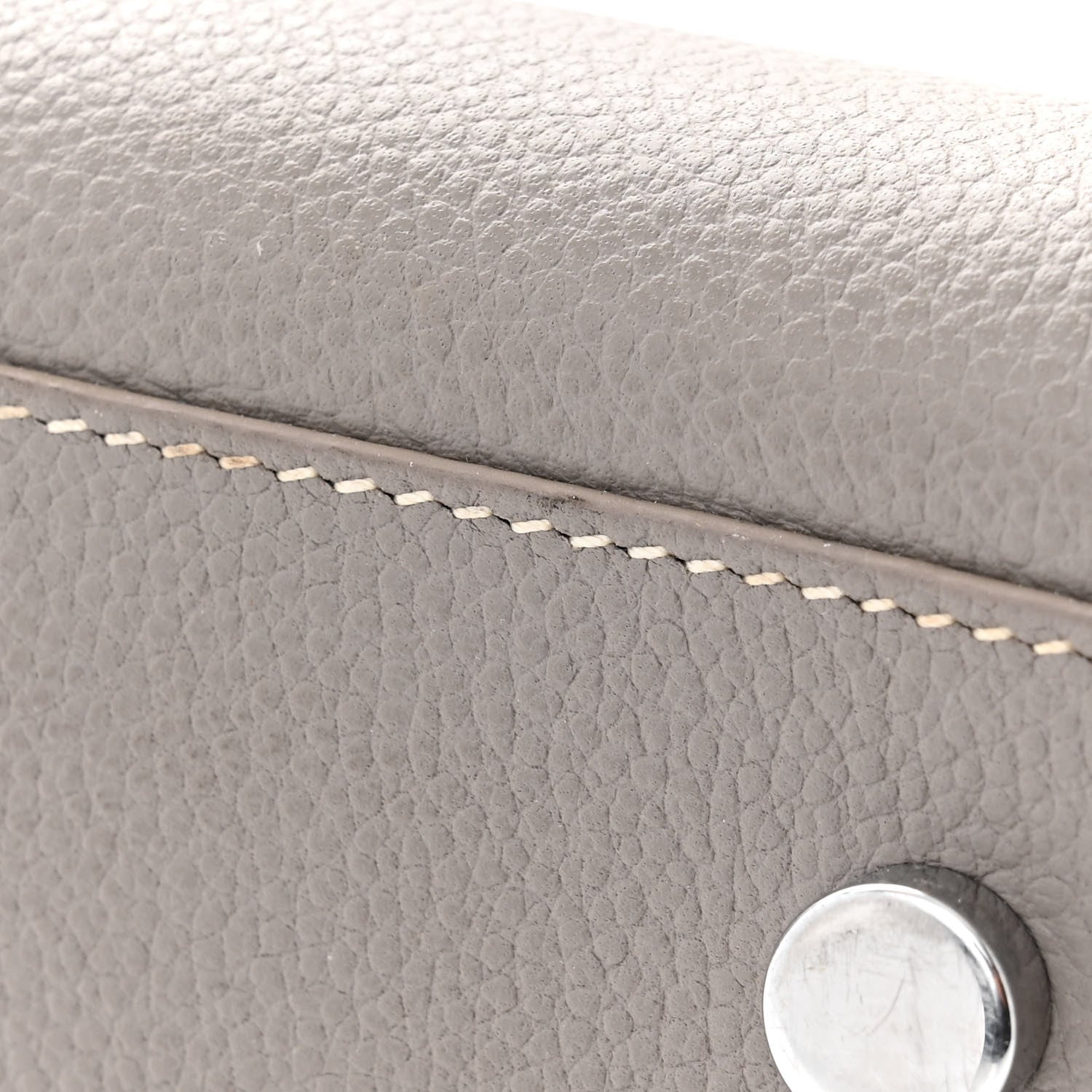 Saint Laurent Grained Calfskin Topstitch Baby Sac De Jour Fog 11 of 12