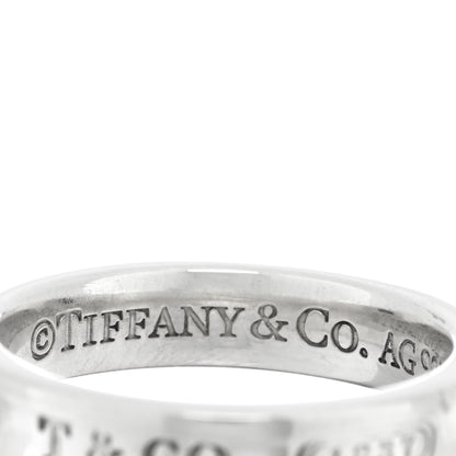 Tiffany Sterling Silver Narrow 1837 Band Ring 49 5 4 of 5