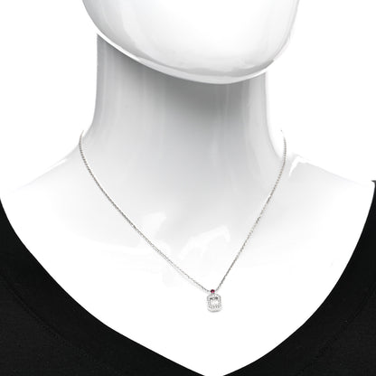 Harry Winston Platinum Diamond Ruby HW Logo Pendant Necklace 2 of 6